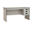 ECO 5' OFFICE TABLE GREY WITH 2 CABLE HOLE