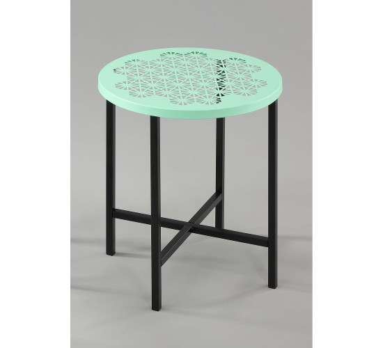 HOLRON ROUND TABLE BLACK/GREEN (#)
