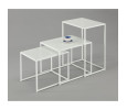 WHINEST NEST OF 3 COFFEE TABLE MATT WHITE (#)