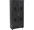 HASTING 2 DOOR SHOE CABINET BLACK