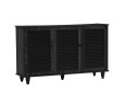 ALMO 3 DOOR SHOE CABINET BLACK
