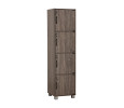 CODEY 4 DOOR STORAGE BOX WITH LOCK & LEG SILVER/FLETON OAK