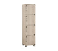 CODEY 4 DOOR STORAGE BOX WITH LOCK & LEG SILVER/GREY LINE