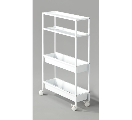 STOREC SLIM STORAGE CART MATT WHITE (#)