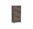 NAOMI 6 DOOR STORAGE BOX WITH LOCK SONOMA DARK