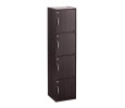 CODEY 4 DOOR STORAGE BOX WITH LOCK LIGHT CAPPUCCINO