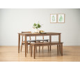 144078/241506/243037 1+2+1 STARK DINING TABLE WITH MACY DINING CHAIR  & LEONA BENCH