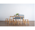 146133/24092671/243030 1+4+1 WERNER EXT DINING TABLE WITH HETTY STOOL & RHODA BENCH