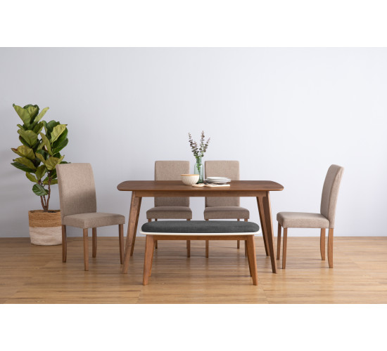 145039/241336/243024 1+4+1 AIMON DINING TABLE WITH...