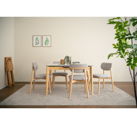 145168/241638 1+4 FOLTO DINING TABLE WITH LUCA DINING CHAIR