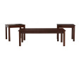 AGNES OCCASIONAL TABLE SET OF 3 BROWN