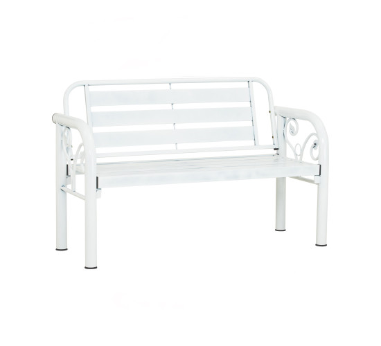 HAMIDA 2 SEATER BENCH WHITE