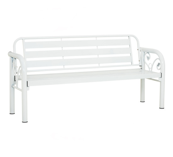 HAMIDA 3 SEATER BENCH WHITE