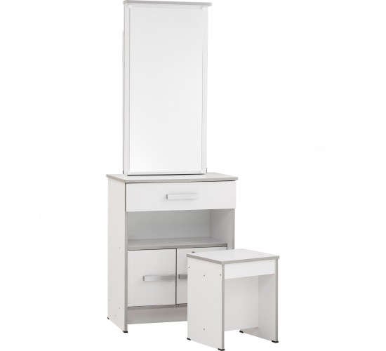 *NAOMI DRESSING TABLE WITH STOOL WHITE
