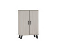 EVERETT 2 DOOR SHOE CABINET BLACK/LIGHT OAK