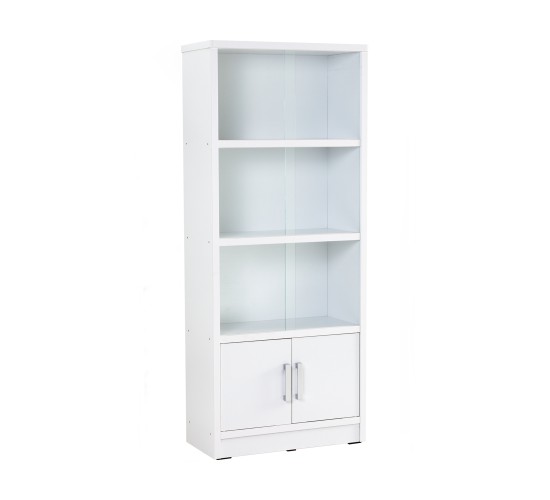 * HAVIR FILE CABINET WITH GLASS DOOR WHITE