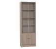 *ECO FILE CABINET WITH GLASS DARK OAK