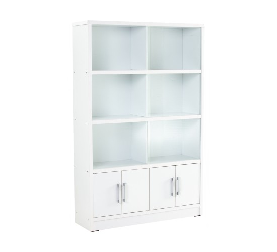 * HAVIR FILE CABINET WITH GLASS DOOR WHITE