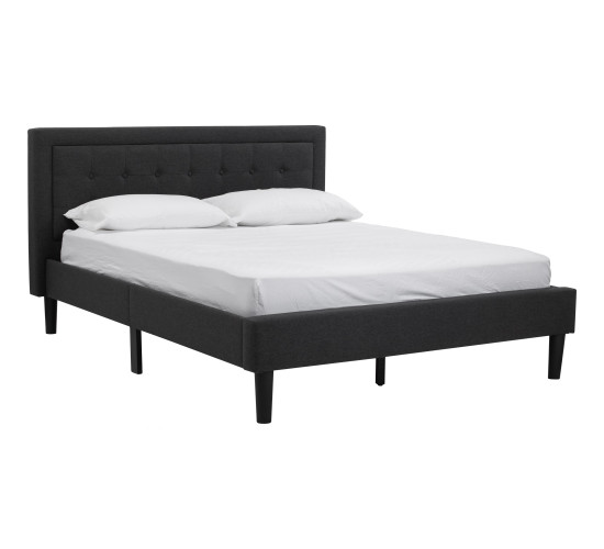 HAYDEN QUEEN BED WITH 1900MM SIDE RAIL BLACK/6516